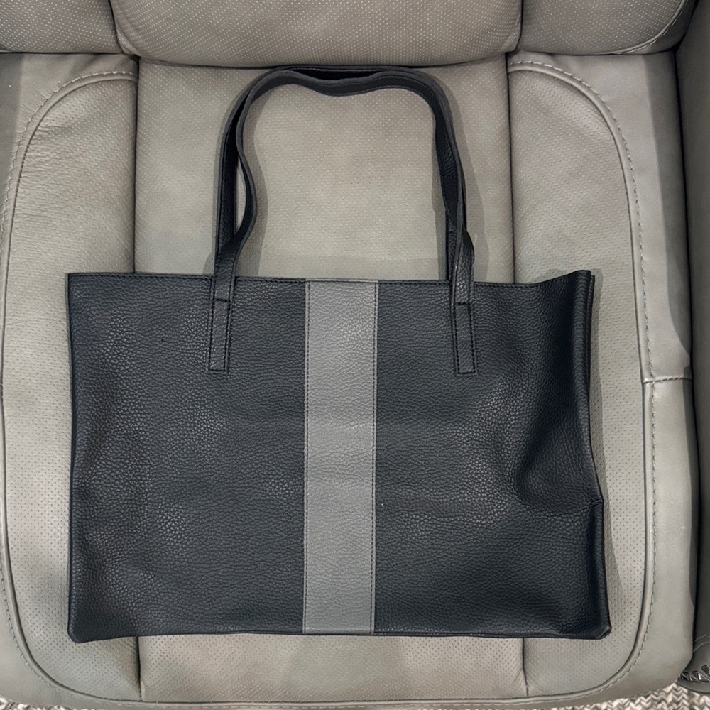 Black and Gray Men's Tote Bag